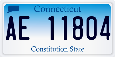 CT license plate AE11804