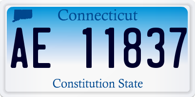 CT license plate AE11837