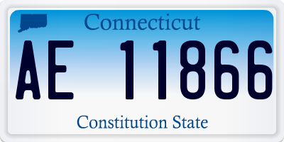 CT license plate AE11866