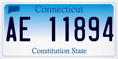 CT license plate AE11894