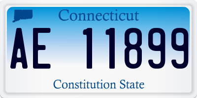 CT license plate AE11899