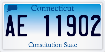 CT license plate AE11902