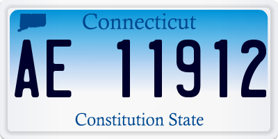 CT license plate AE11912