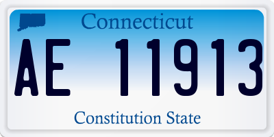 CT license plate AE11913
