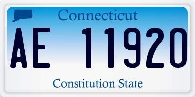 CT license plate AE11920