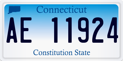 CT license plate AE11924