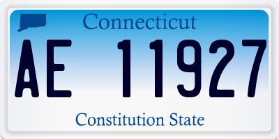 CT license plate AE11927