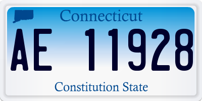 CT license plate AE11928