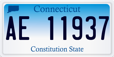 CT license plate AE11937