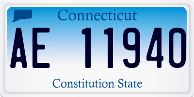 CT license plate AE11940