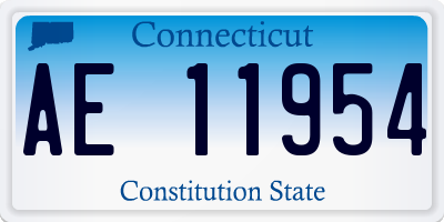 CT license plate AE11954
