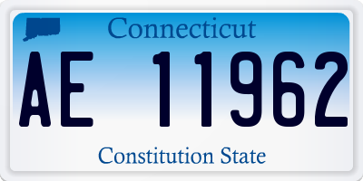 CT license plate AE11962