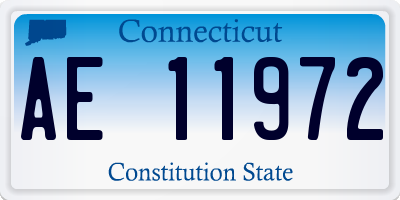 CT license plate AE11972