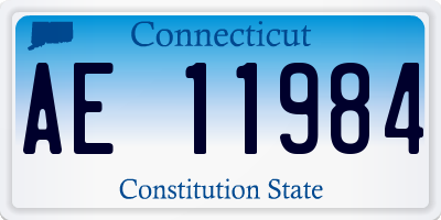 CT license plate AE11984