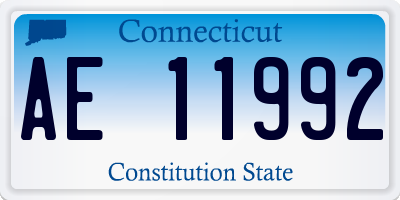 CT license plate AE11992