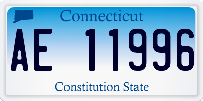 CT license plate AE11996