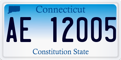 CT license plate AE12005