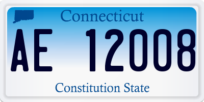 CT license plate AE12008