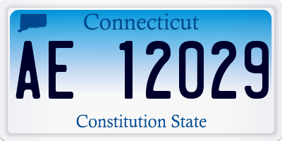 CT license plate AE12029