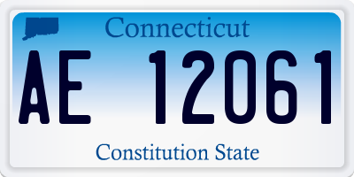 CT license plate AE12061