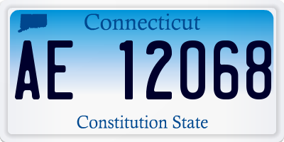 CT license plate AE12068