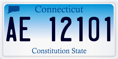 CT license plate AE12101