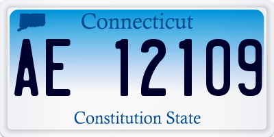 CT license plate AE12109