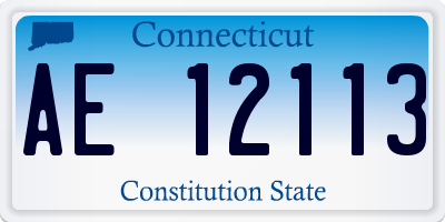 CT license plate AE12113