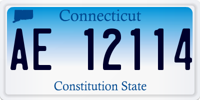 CT license plate AE12114