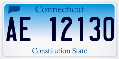 CT license plate AE12130