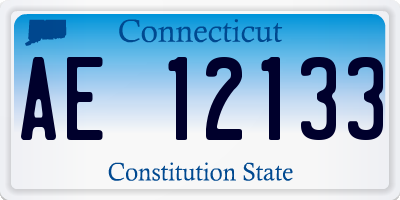 CT license plate AE12133