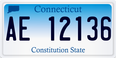 CT license plate AE12136