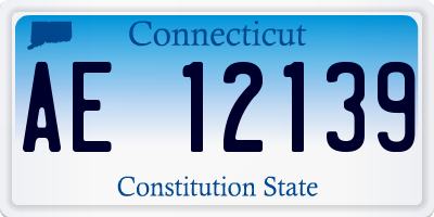 CT license plate AE12139