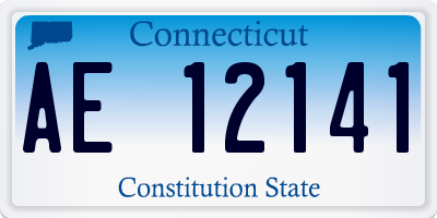 CT license plate AE12141