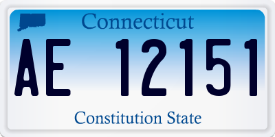 CT license plate AE12151
