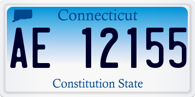 CT license plate AE12155