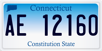 CT license plate AE12160