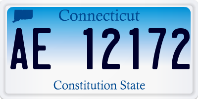 CT license plate AE12172