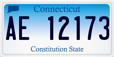 CT license plate AE12173