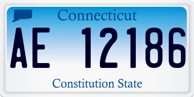 CT license plate AE12186