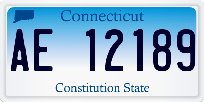 CT license plate AE12189