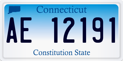 CT license plate AE12191