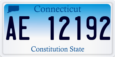 CT license plate AE12192
