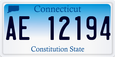 CT license plate AE12194
