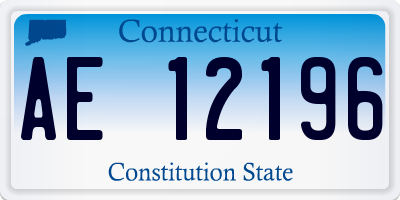 CT license plate AE12196