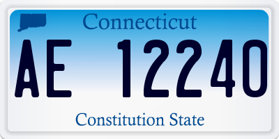 CT license plate AE12240