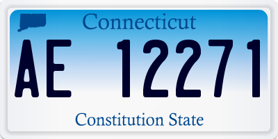 CT license plate AE12271