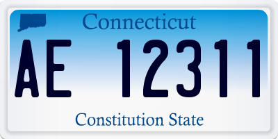 CT license plate AE12311