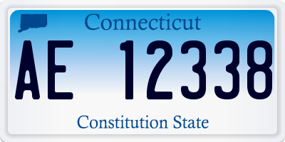 CT license plate AE12338