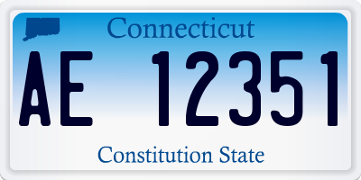 CT license plate AE12351